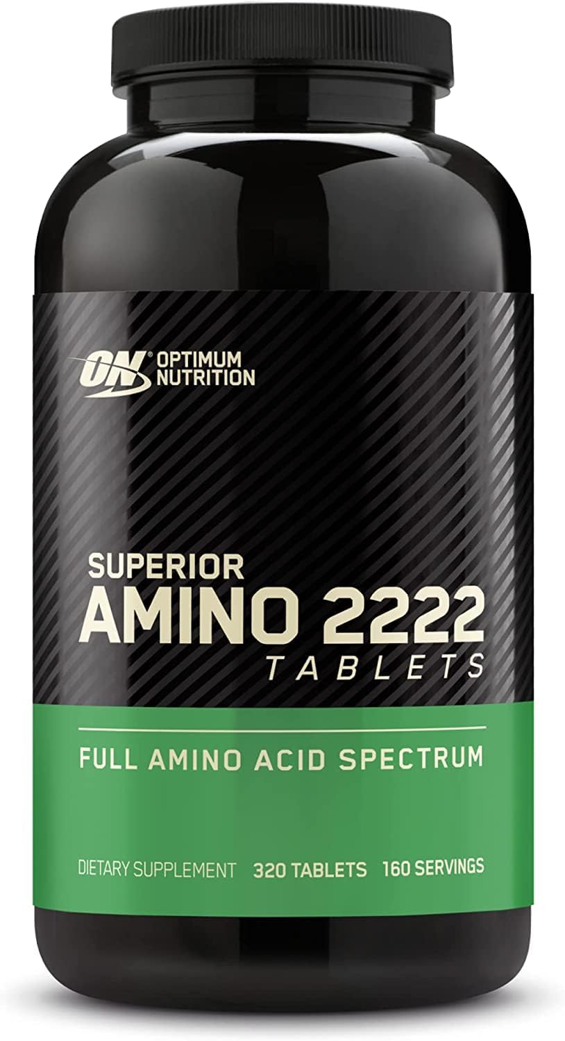 Optimum Nutrition Superior Amino 2222 Tablets, Complete Essential Amino Acids, EAAs